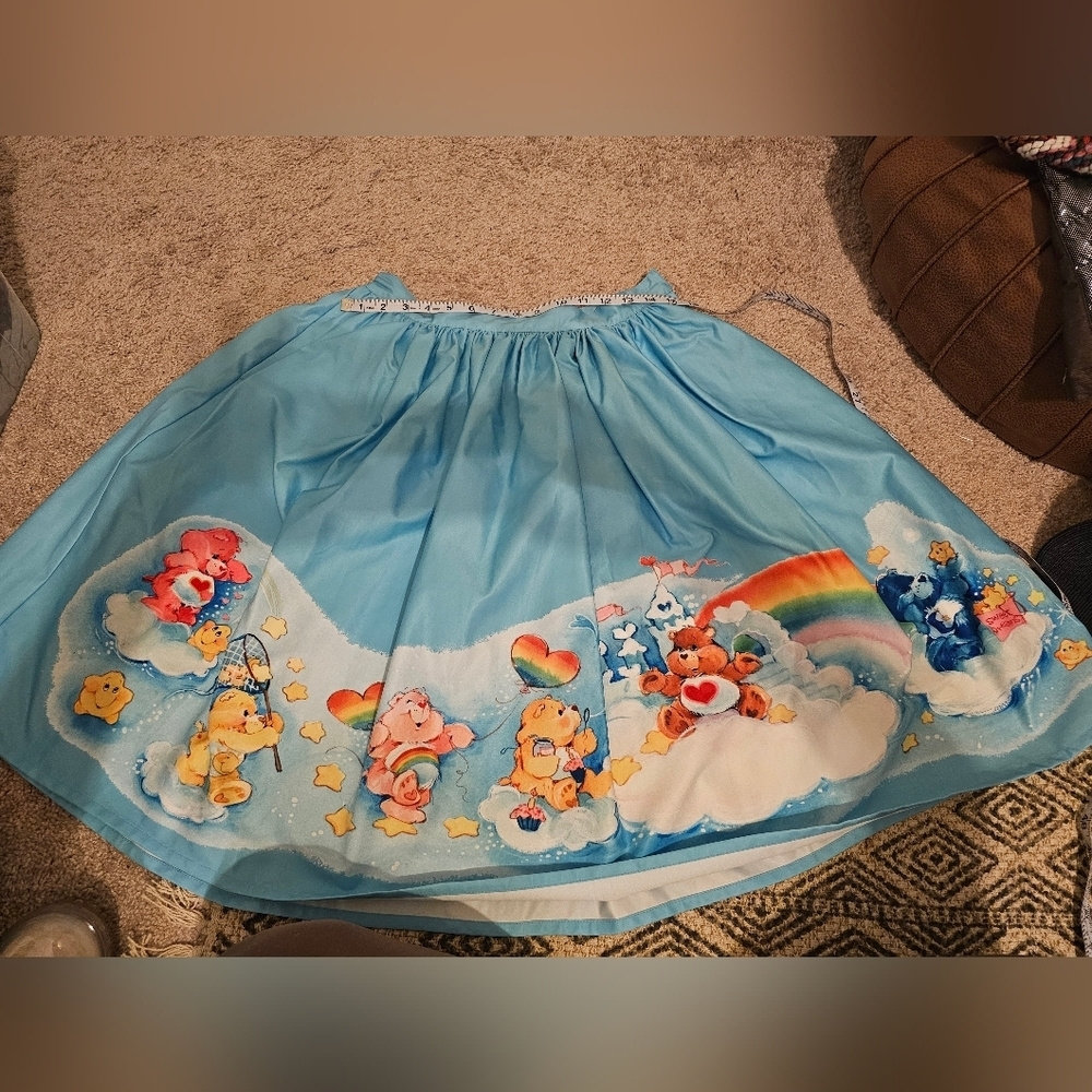 Care Bears X Unique Vintage In The Clouds Gellar Swing Skirt Size L - Picture 8 of 10